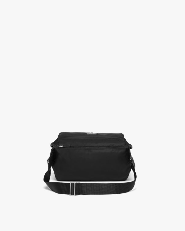 Black Re-Nylon and Saffiano leather shoulder bag - Image 4