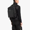 Black Re-Nylon and leather backpack - Image 2