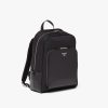 Black Re-Nylon and leather backpack - Image 3