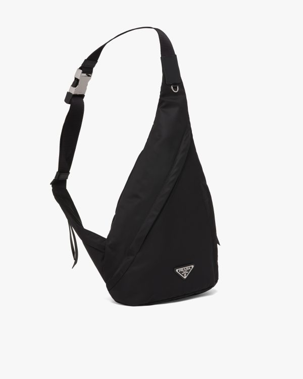 Black Re-Nylon and leather backpack - Image 3