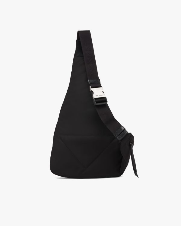 Black Re-Nylon and leather backpack - Image 4