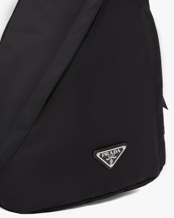 Black Re-Nylon and leather backpack - Image 6