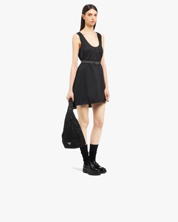 Black Re-Nylon and leather backpack - Image 7