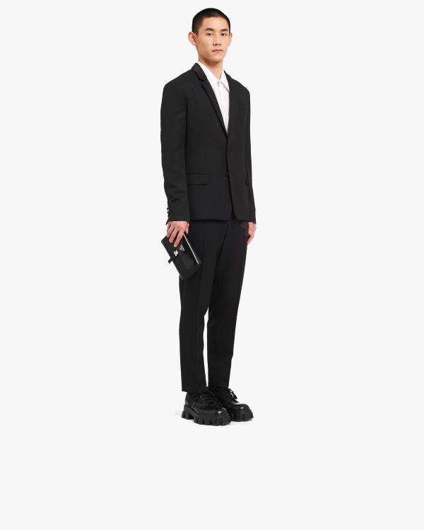 Black Re-Nylon and leather shoulder bag - Image 7