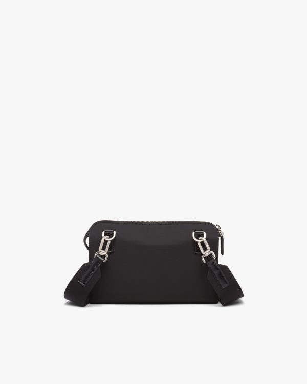 Black Re-Nylon and leather shoulder bag - Image 4