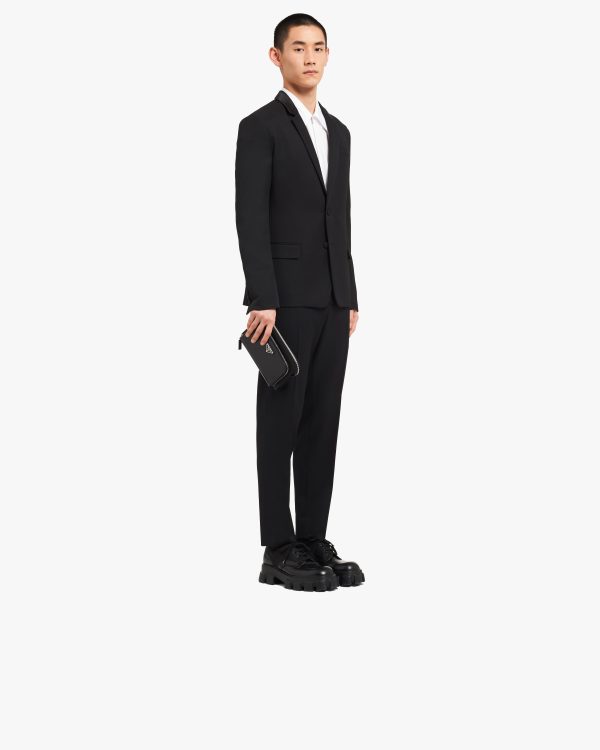 Black Re-Nylon and leather shoulder bag - Image 7