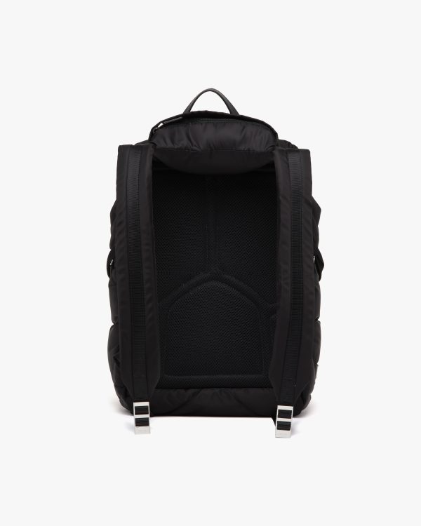 Black Re-Nylon padded backpack with hood - Image 4