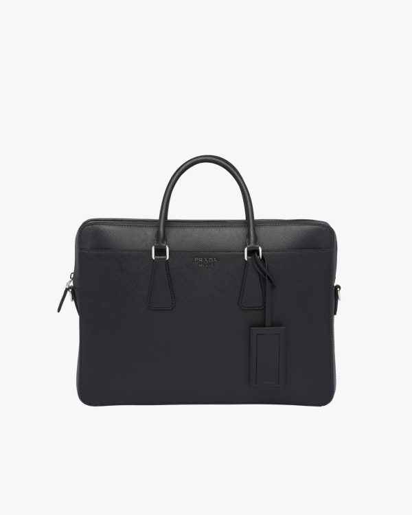Black Saffiano Leather Briefcase