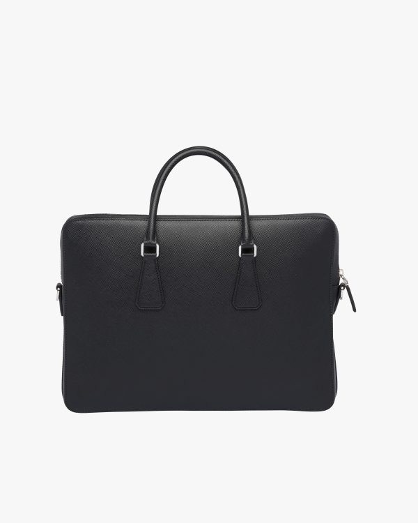 Black Saffiano Leather Briefcase - Image 4