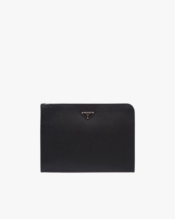 Black Saffiano Leather Briefcase