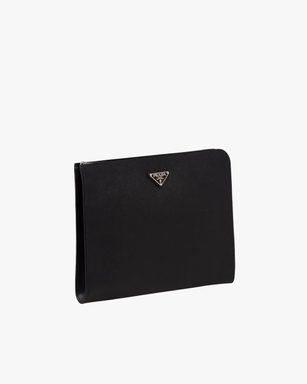 Black Saffiano Leather Briefcase - Image 3