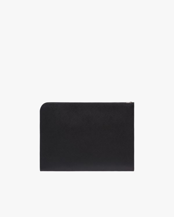 Black Saffiano Leather Briefcase - Image 4