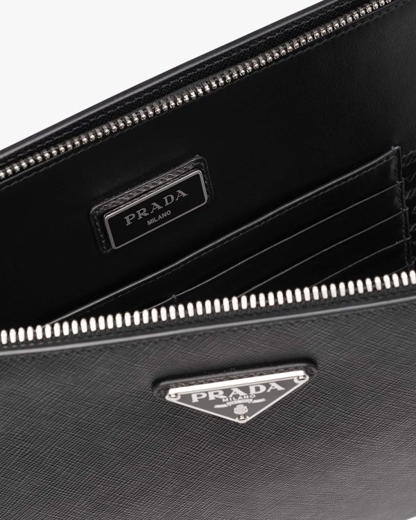 Black Saffiano Leather Briefcase - Image 5