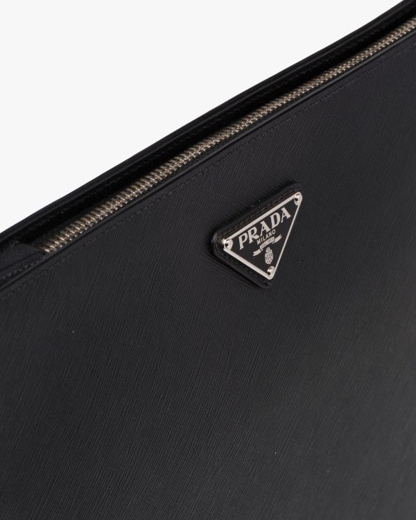 Black Saffiano Leather Briefcase - Image 6