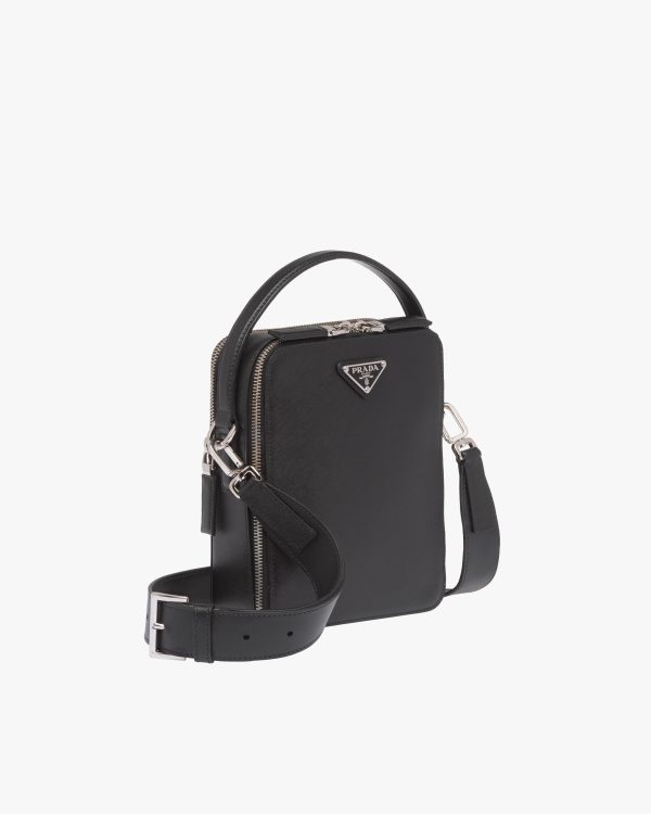 Black Saffiano Leather Prada Brique Bag - Image 3