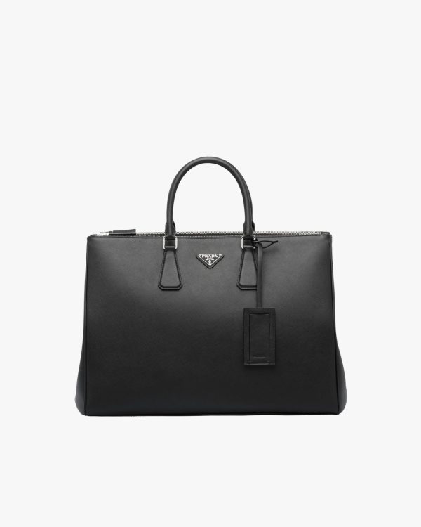 Black Saffiano Leather Prada Galleria bag