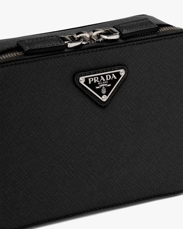 Black Saffiano leather Prada Brique bag - Image 6
