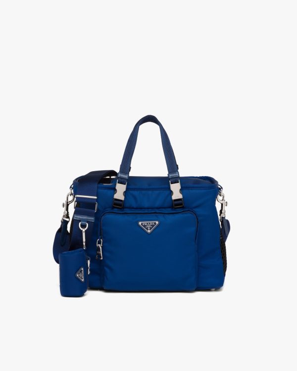 Bluette Nylon and Saffiano leather pet bag