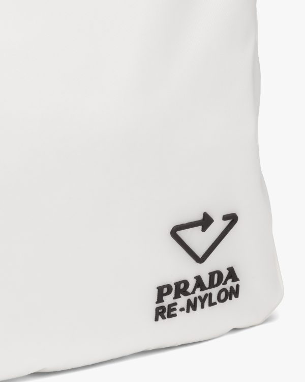 Chalk White Re-Nylon and Saffiano leather shoulder bag - Image 2