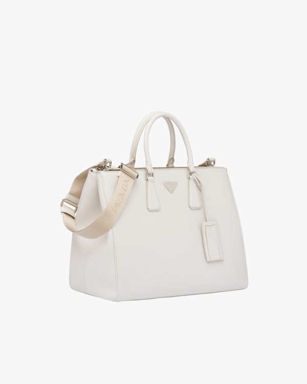 Chalk White Saffiano Leather Prada Galleria bag - Image 3