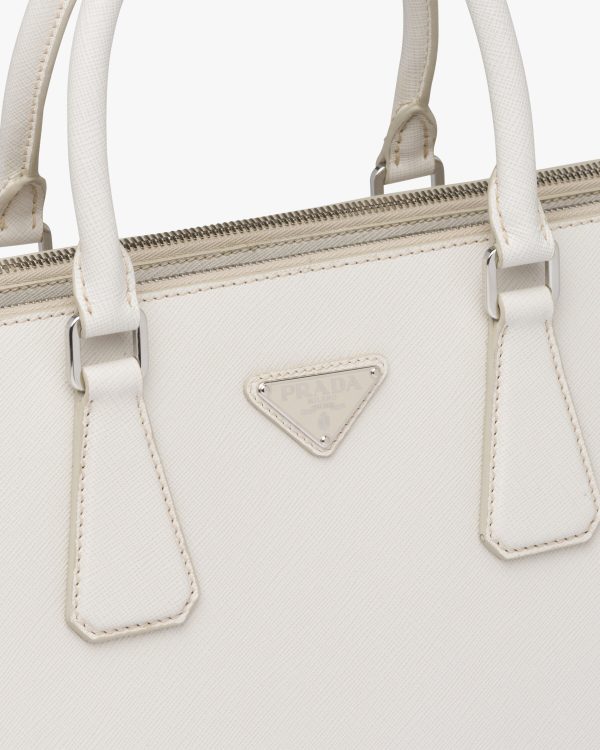 Chalk White Saffiano Leather Prada Galleria bag - Image 6