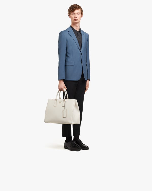 Chalk White Saffiano Leather Prada Galleria bag - Image 7