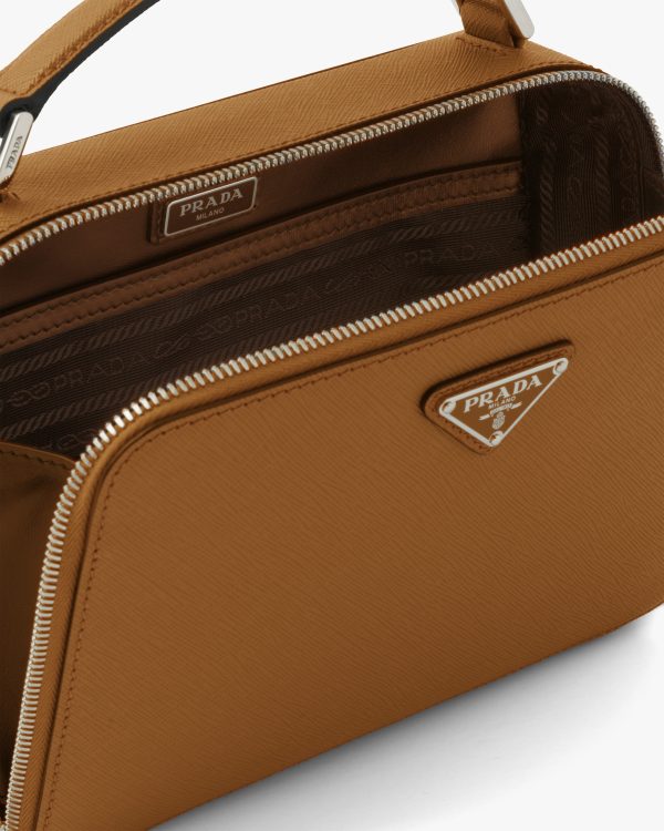 Cinnamon Prada Brique Saffiano leather bag - Image 5