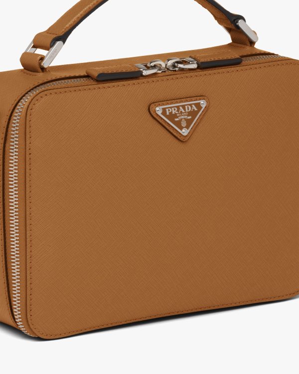 Cinnamon Prada Brique Saffiano leather bag - Image 6