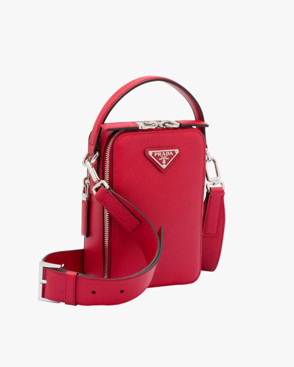 Fiery Red Prada Brique Saffiano leather bag - Image 3