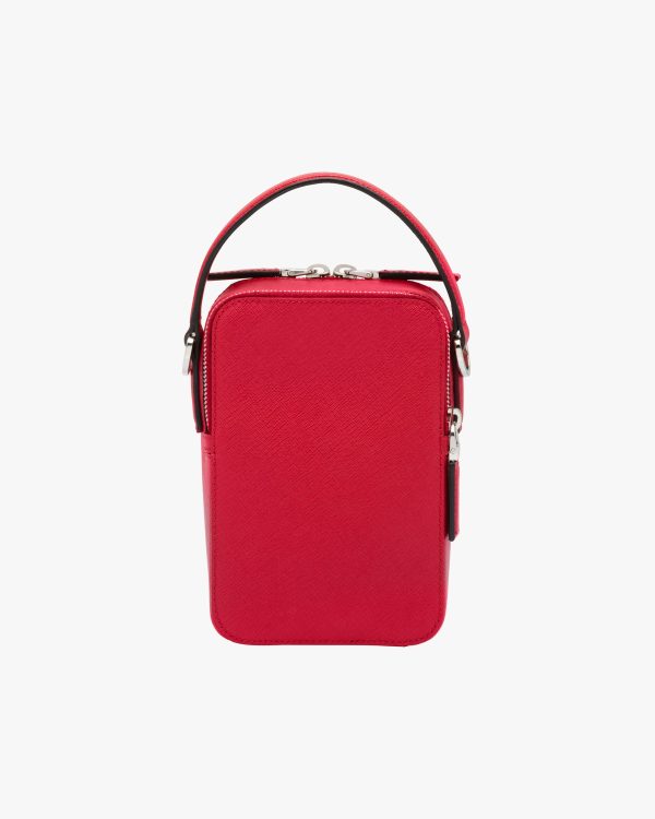 Fiery Red Prada Brique Saffiano leather bag - Image 4