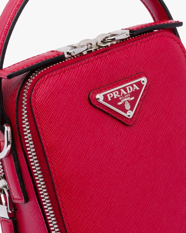 Fiery Red Prada Brique Saffiano leather bag - Image 6