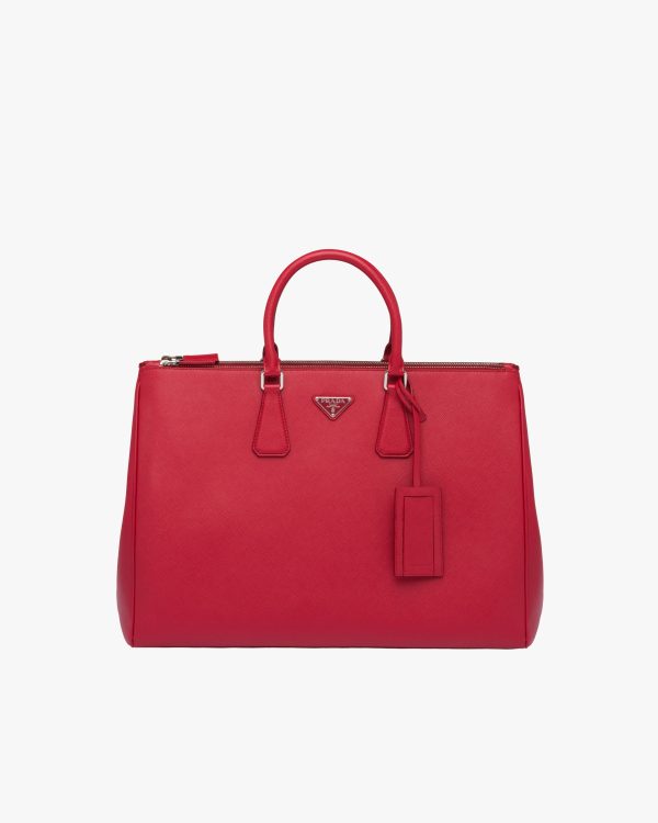 Fiery Red Saffiano Leather Prada Galleria bag