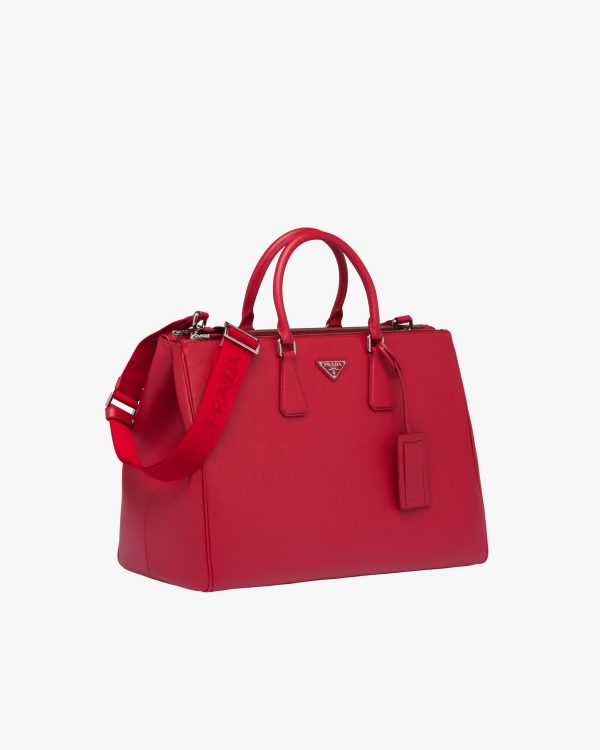 Fiery Red Saffiano Leather Prada Galleria bag - Image 3