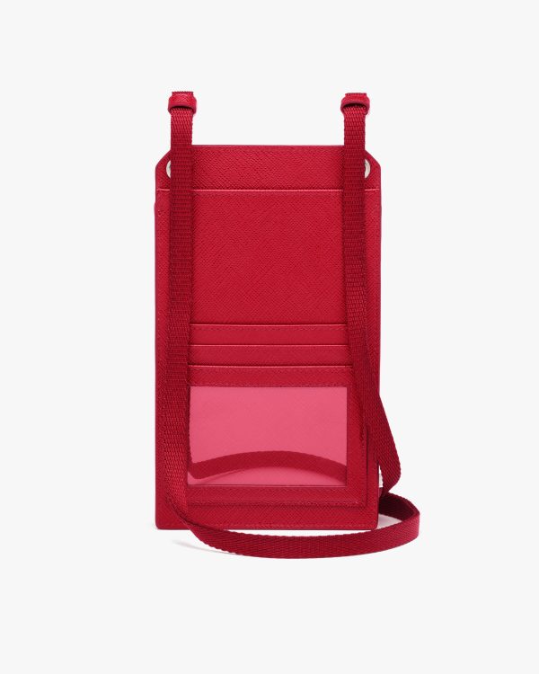 Fiery Red Saffiano Leather Smartphone Case - Image 3