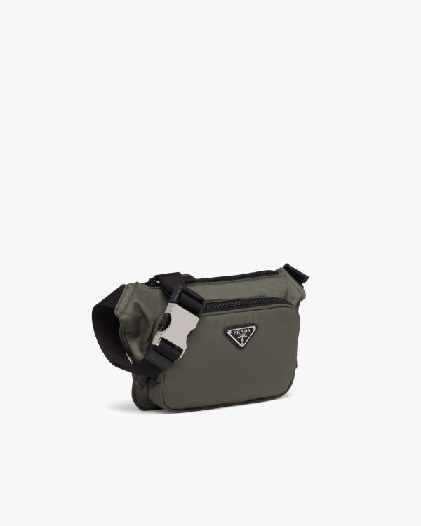 Forest Green Re-Nylon and Saffiano leather shoulder bag - Image 3