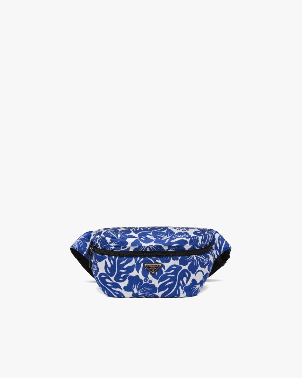 Indigo Blue Printed fabric belt bag