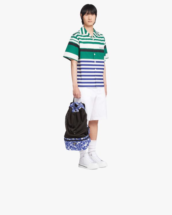 Indigo Blue Printed fabric belt bag - Image 7