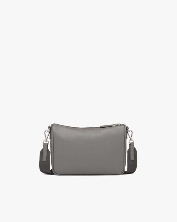 Marble Gray Saffiano leather shoulder bag - Image 4