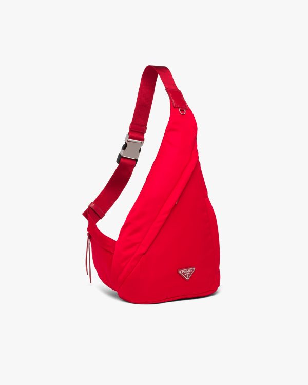 Red Re-Nylon and leather backpack - Image 3