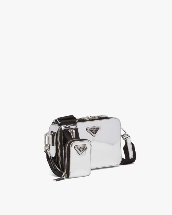 Silver Prada Brique leather bag - Image 3