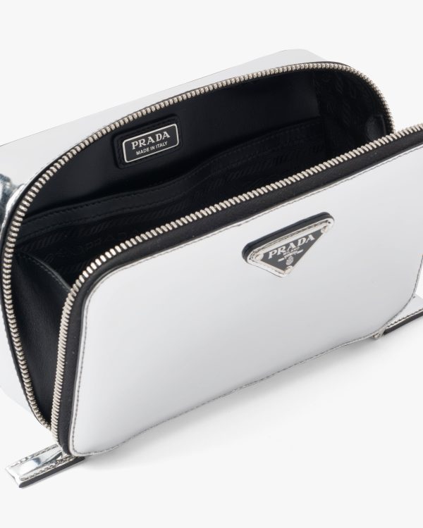 Silver Prada Brique leather bag - Image 5