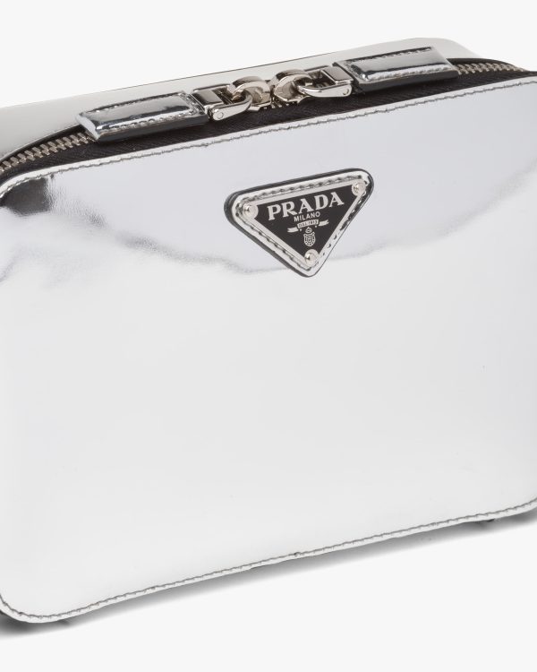 Silver Prada Brique leather bag - Image 6