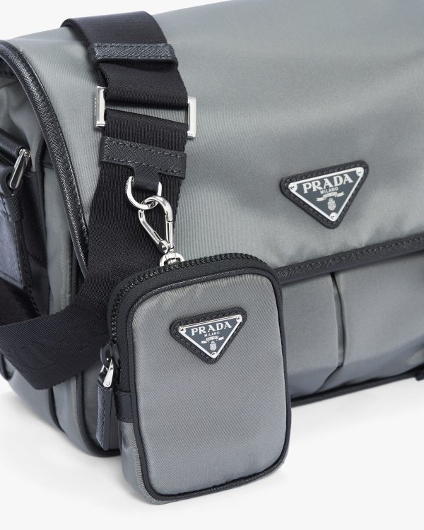 Slate Gray/black Nylon shoulder bag - Image 2