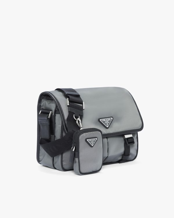 Slate Gray/black Nylon shoulder bag - Image 3