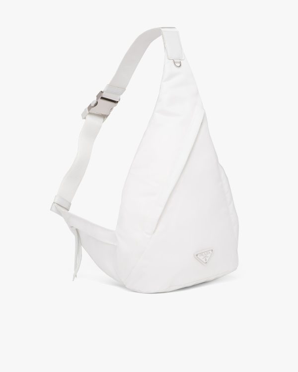 White Re-Nylon and leather backpack - Image 3
