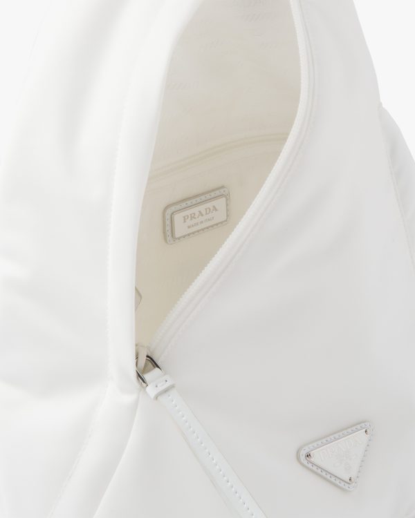 White Re-Nylon and leather backpack - Image 5