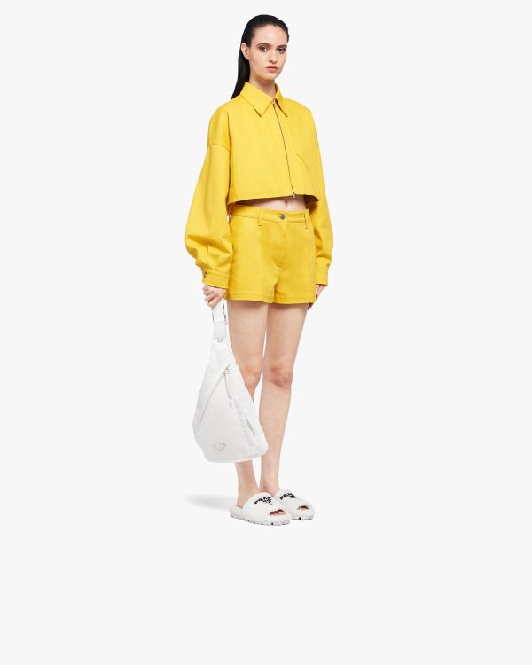 White Re-Nylon and leather backpack - Image 7