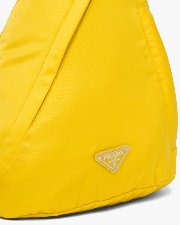 Yellow Re-Nylon and leather backpack - Image 6