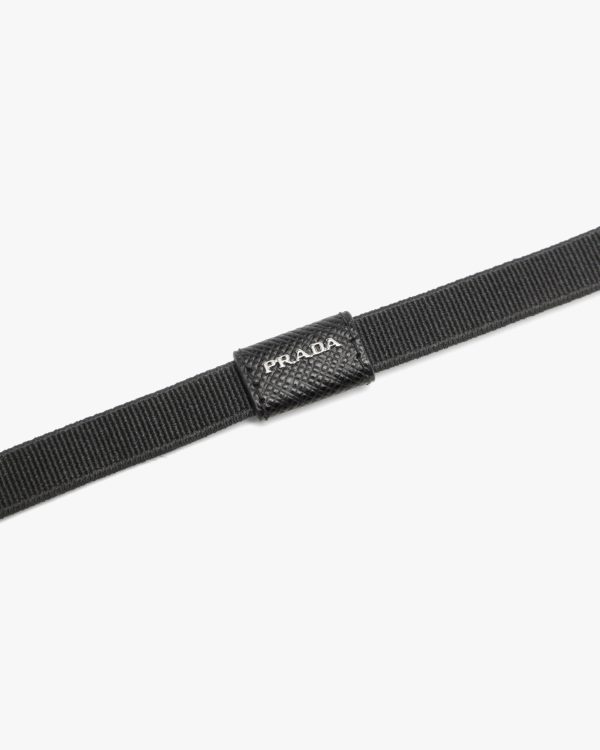Black Elasticized bracelet with side-release buckle - Image 2