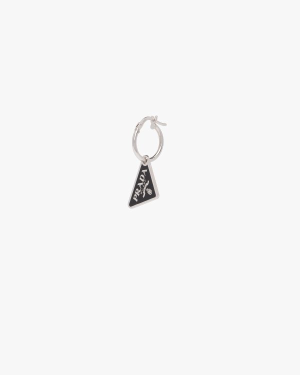 Black Prada Symbole pendant earring - Image 3